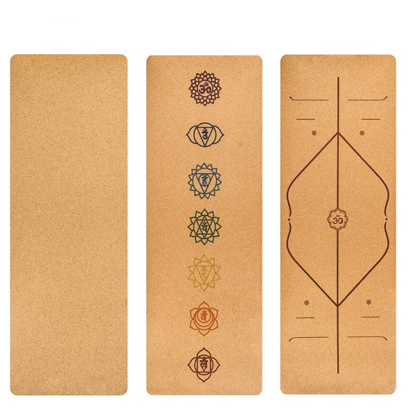 cork yoga mat  5mm ultra-thin 1.5 rubber yoga mat non-slip sweat-absorbent