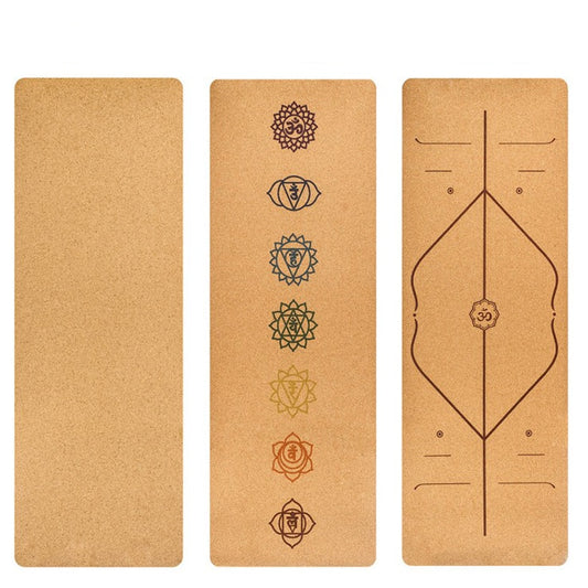 cork yoga mat  5mm ultra-thin 1.5 rubber yoga mat non-slip sweat-absorbent