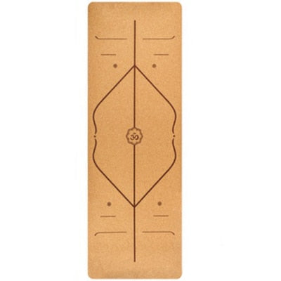cork yoga mat  5mm ultra-thin 1.5 rubber yoga mat non-slip sweat-absorbent